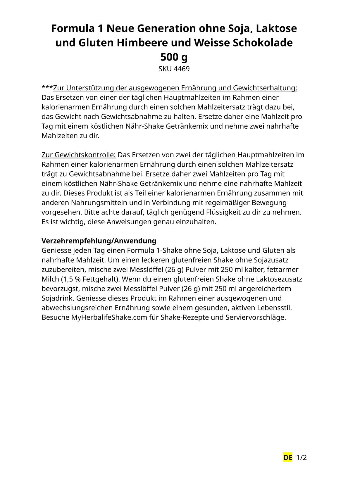 Proteingetränk (VE)