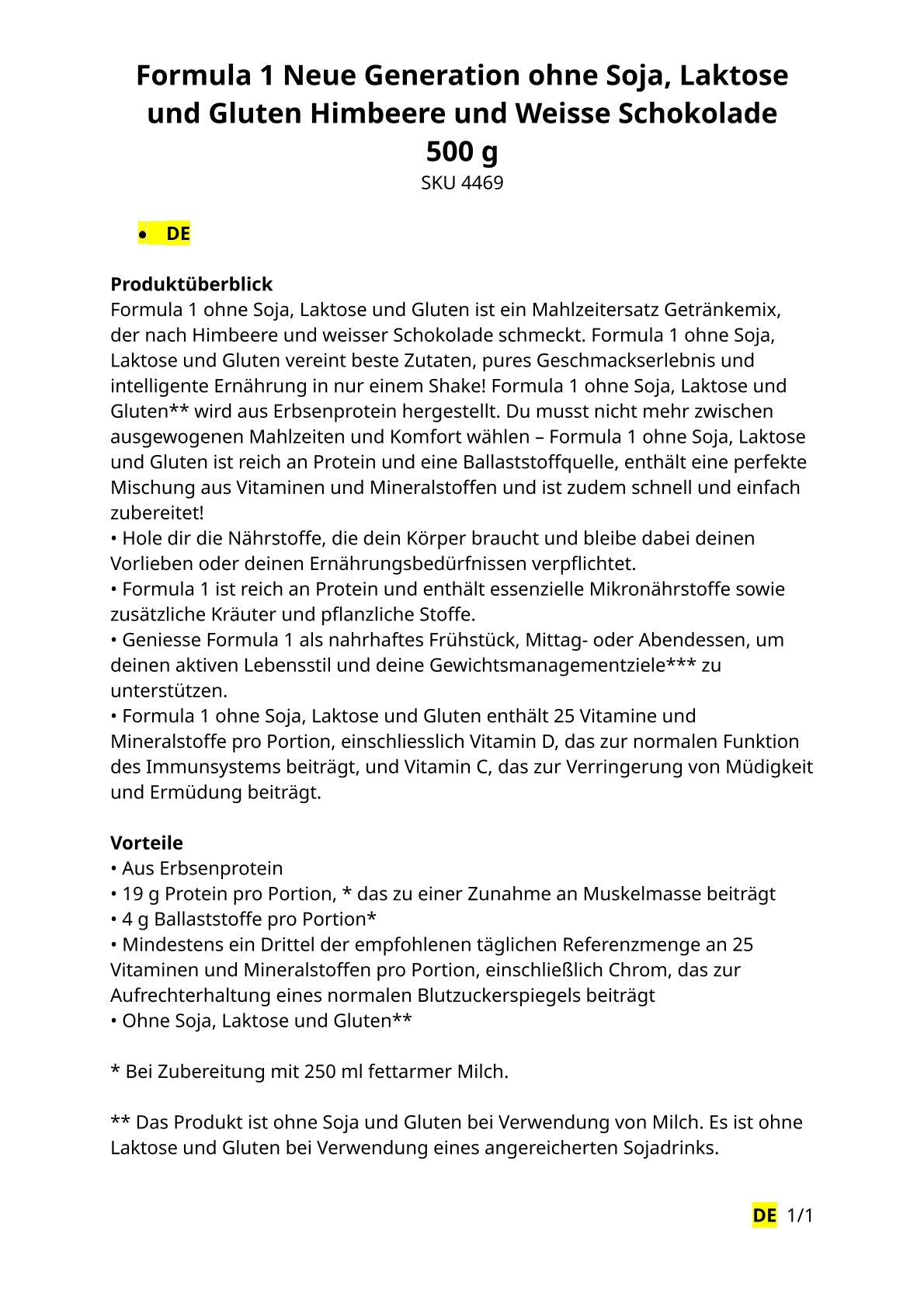Proteingetränk (VE)