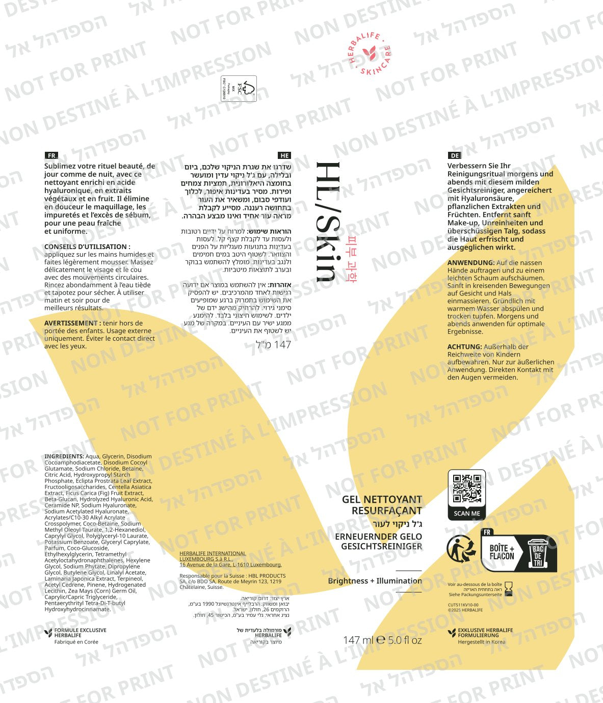 HL/Skin Gel Nettoyant Resurfaçant